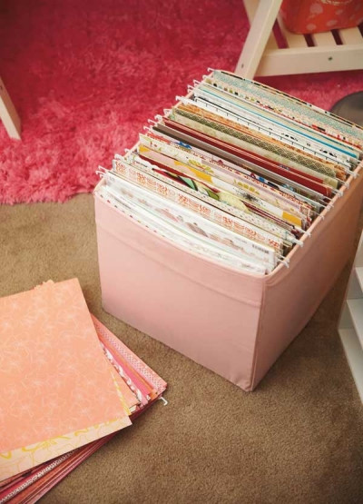DIY Hanging File Organizer
 20 Scrapbook Paper Storage Ideas The Scrap Shoppe