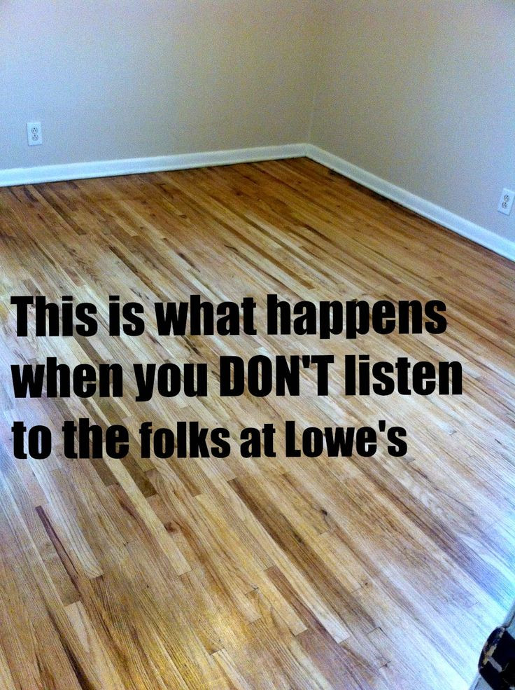 DIY Hardwood Floor Refinish
 This is what happens when you DON T listen to the folks at