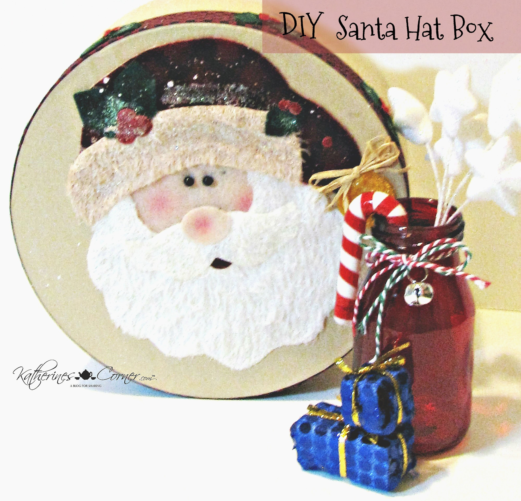 DIY Hat Box
 DIY Santa Hat Box Katherines Corner