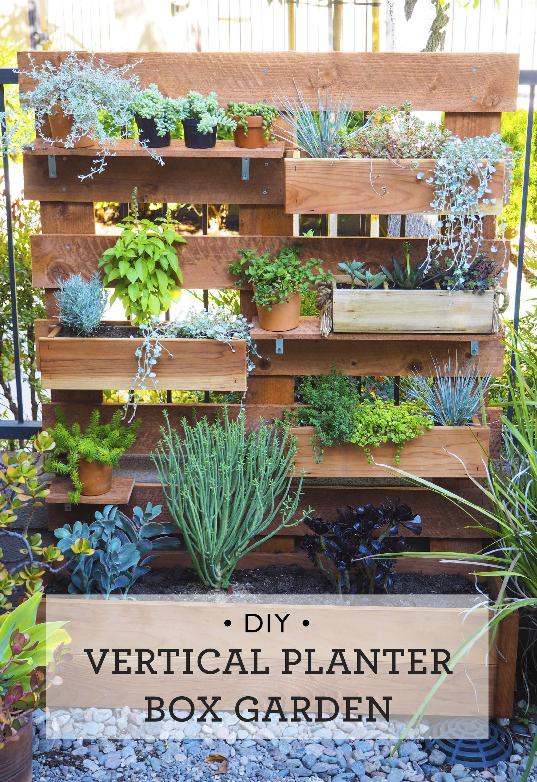 DIY Herb Garden Box
 DIY Vertical Box Planter Garden – Happy Mundane