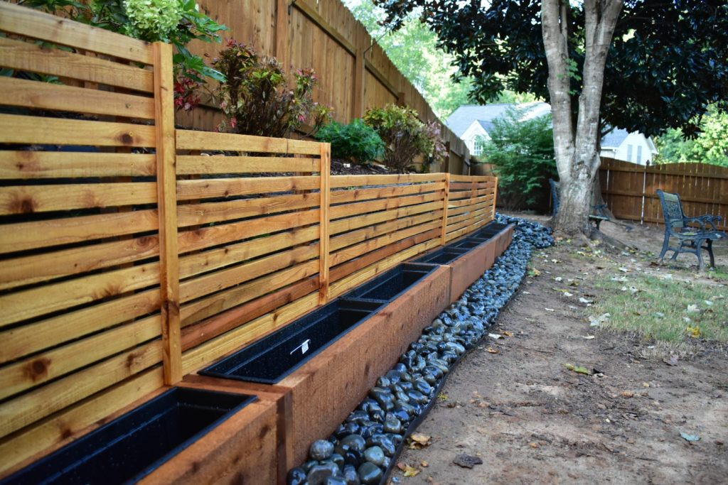 DIY Herb Garden Box
 DIY Cedar Planter Boxes with Trellis Privacy Screen