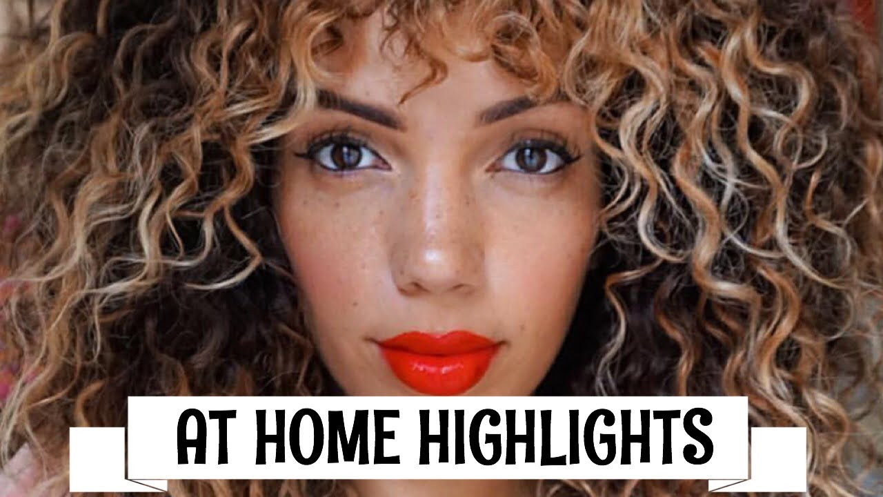 DIY Highlights For Dark Hair
 HOW TO HIGHLIGHT OMBRE CURLY HAIR AT HOME DIY REVLON