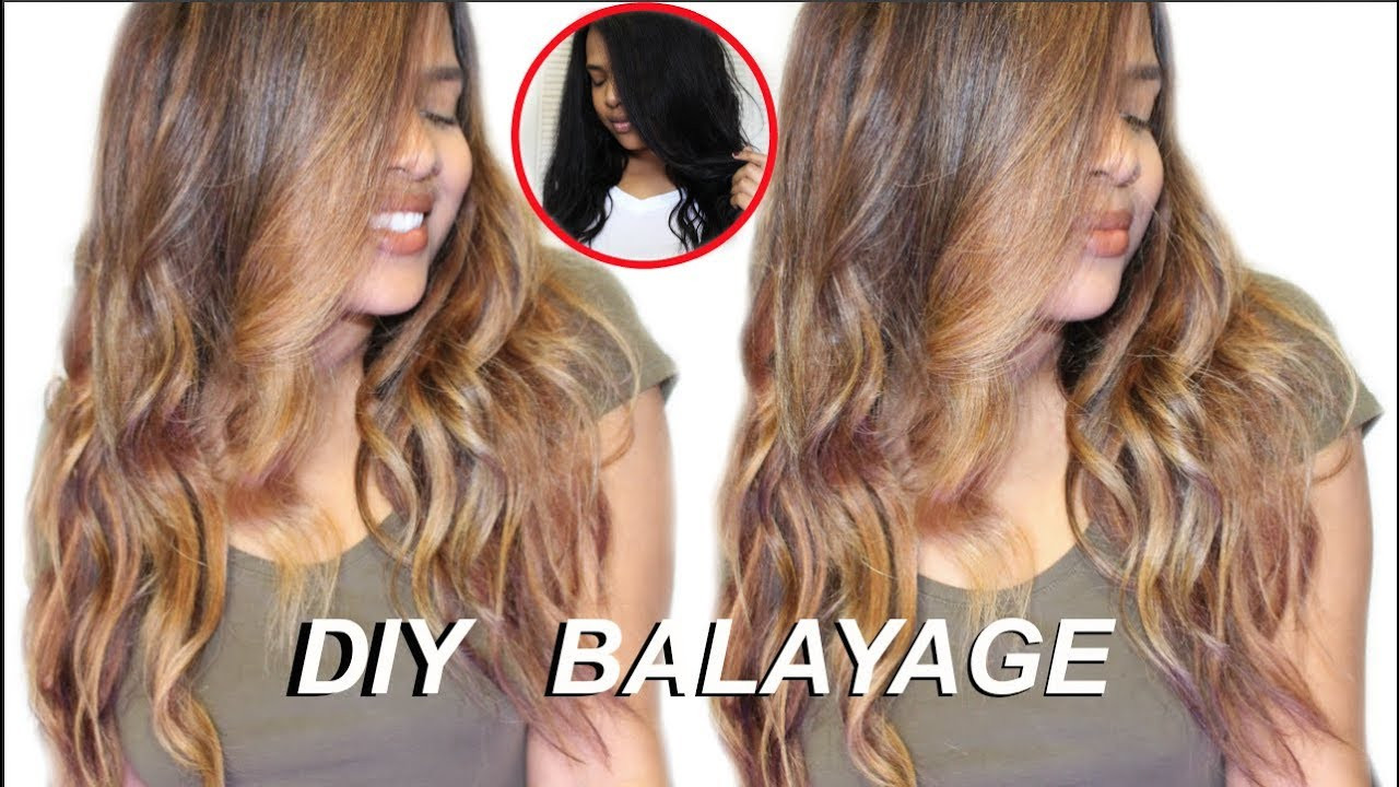 DIY Highlights For Dark Hair
 How To DIY Easy & Cheap Balayage Highlights Dark Black