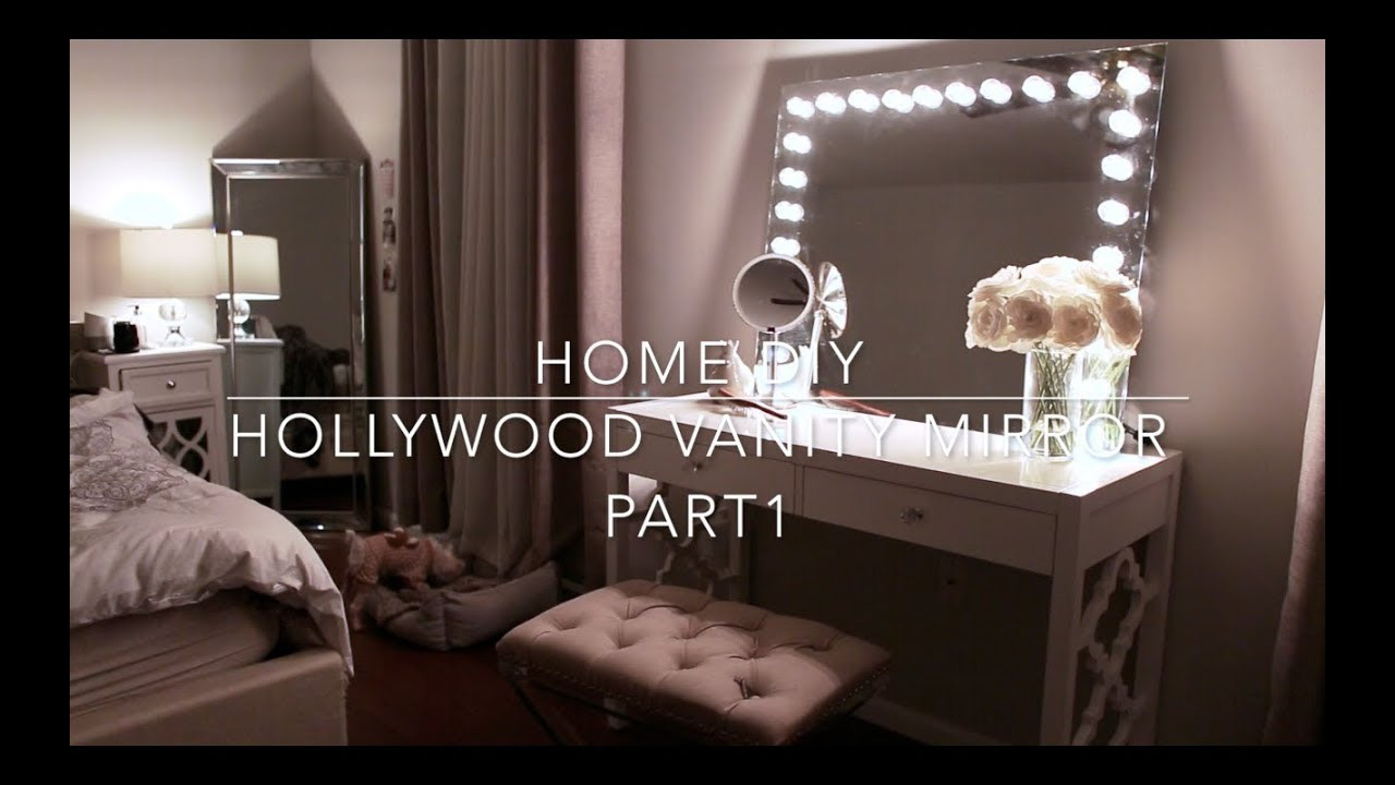 DIY Hollywood Lighted Vanity Mirror
 HOME DIY Hollywood Vanity Mirror with Lights l Under $70
