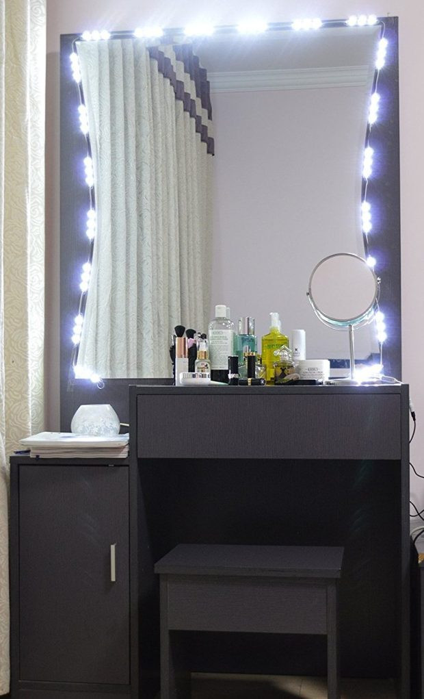 DIY Hollywood Lighted Vanity Mirror
 DIY Ikea ALEX Vanity Blushing in Hollywood