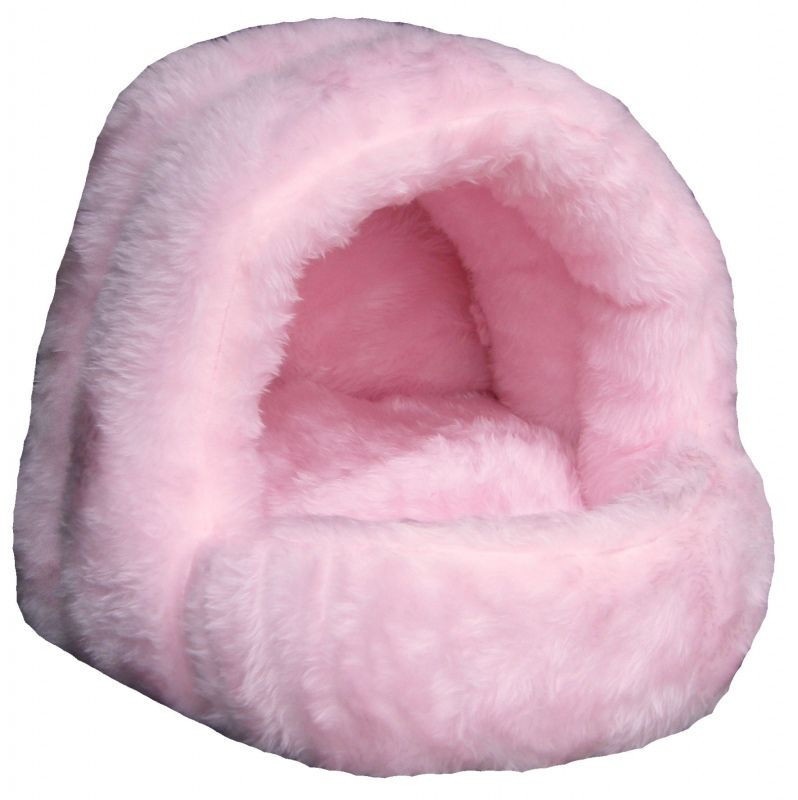 DIY Hooded Dog Bed
 Hooded Igloo Cat Bed Pink Faux Fur Cat Beds