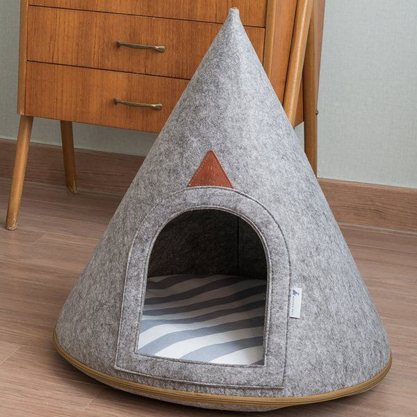 DIY Hooded Dog Bed
 Boissonneault Felt Pet Cave Lucy Hooded Dog Bed With