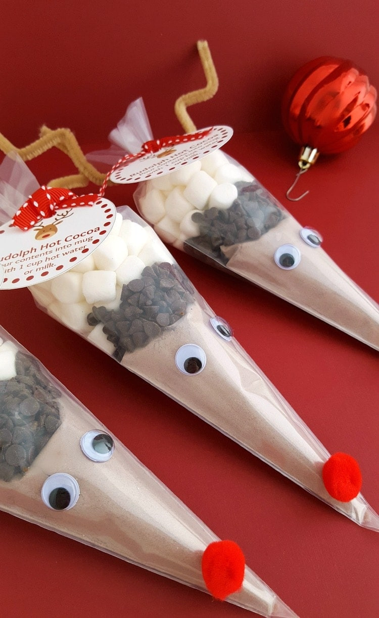 DIY Hot Chocolate Gifts
 DIY Rudolph Hot Cocoa Holiday Gifts Free Printable Tags