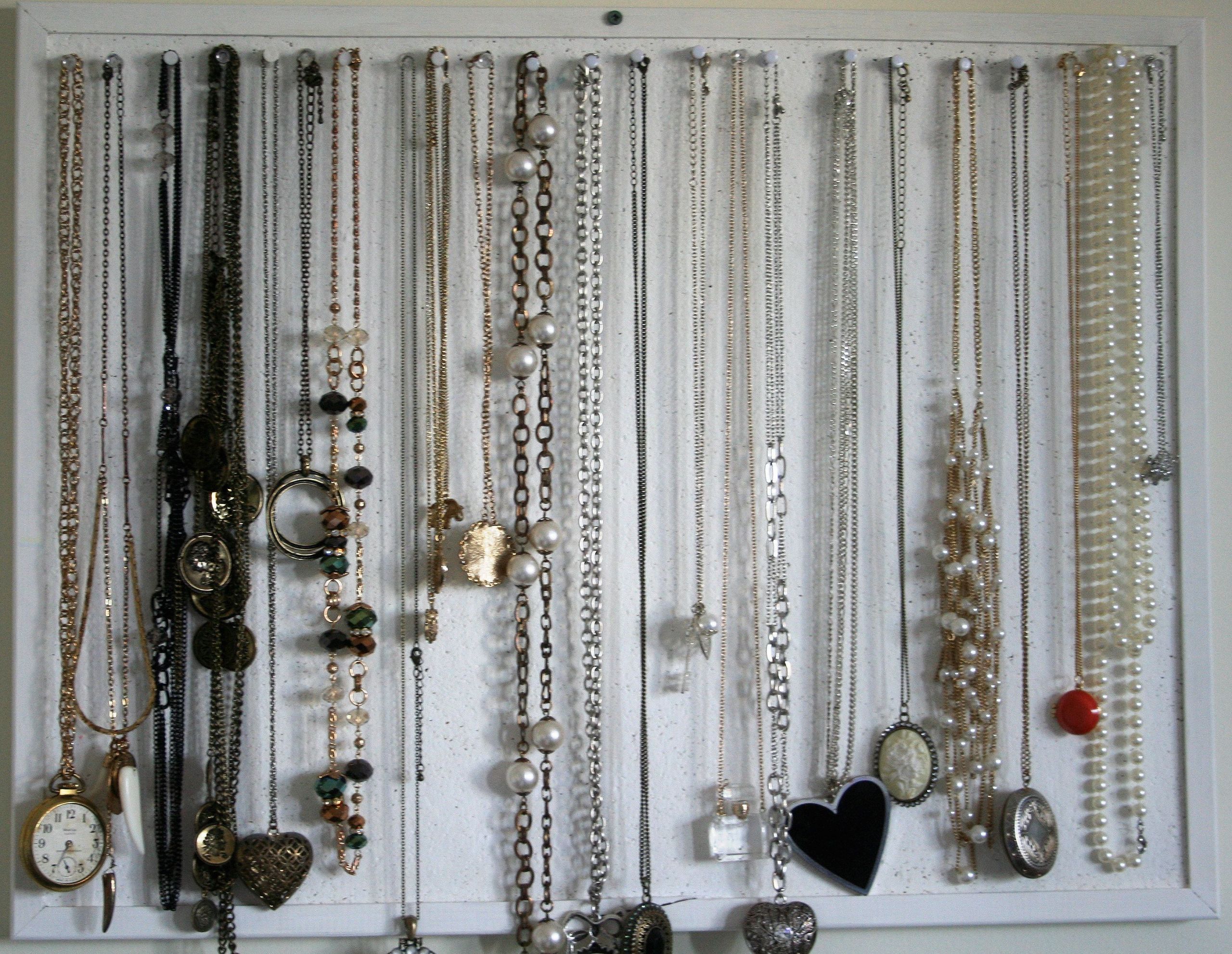 DIY Jewelry Hanger Organizer
 DIY Necklace Organizer