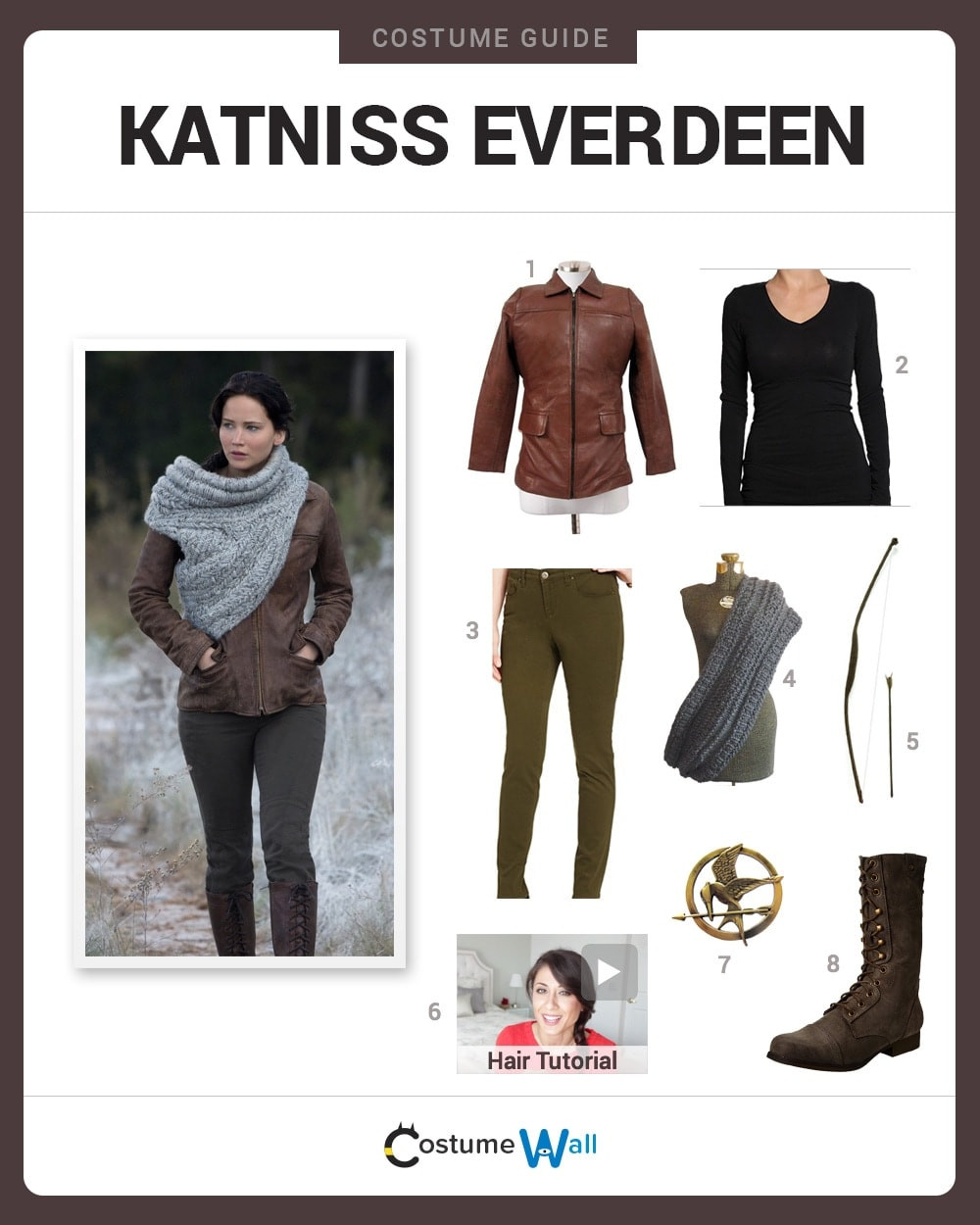 DIY Katniss Everdeen Costume
 Dress Like Katniss Everdeen Costume DIY Outfit