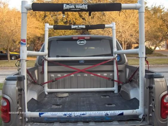DIY Kayak Rack Pickup
 diy pvc canoe rack for truck Google Search