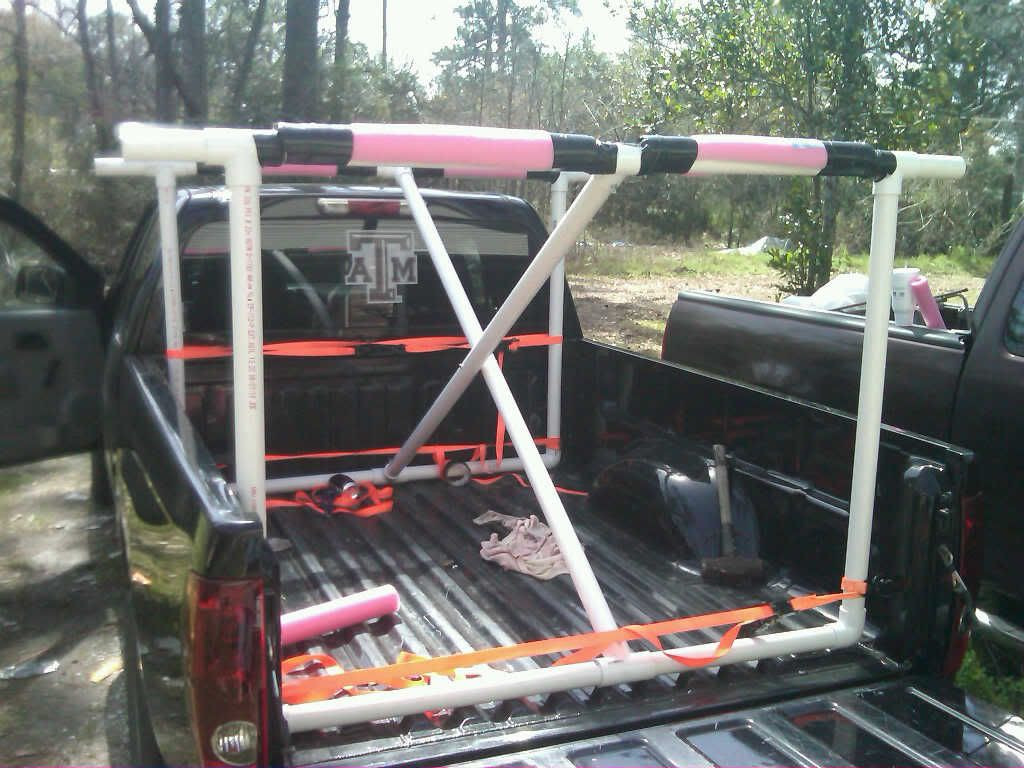 DIY Kayak Rack Pickup
 Cheap or DIY Kayak rack help need to a 13ft yak in a