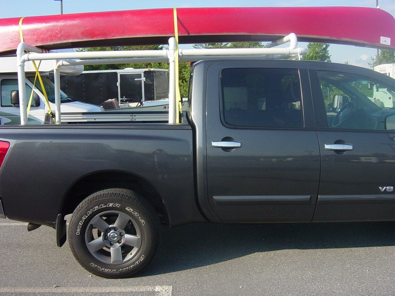DIY Kayak Rack Pickup
 diy pvc canoe rack for truck Google Search