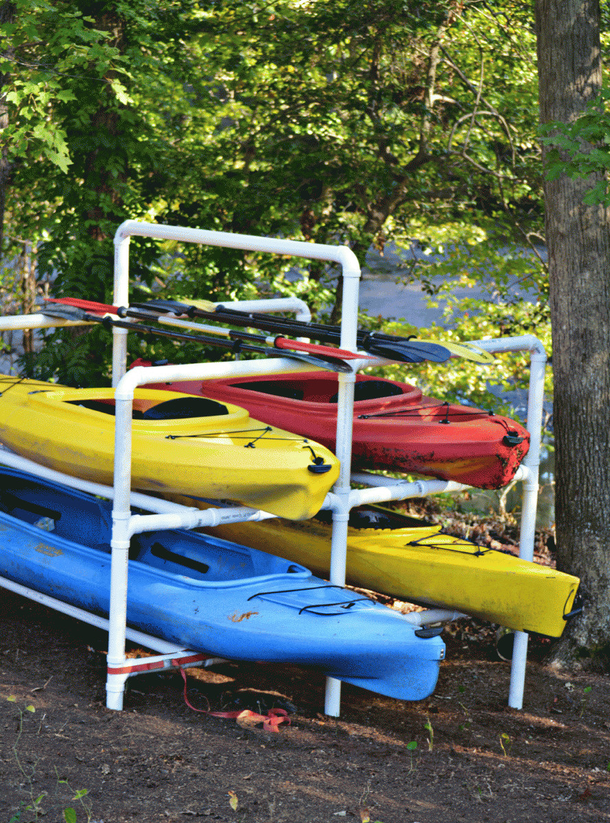 DIY Kayak Rack Pvc
 Multi kayak storage rack out of PVC piping from the