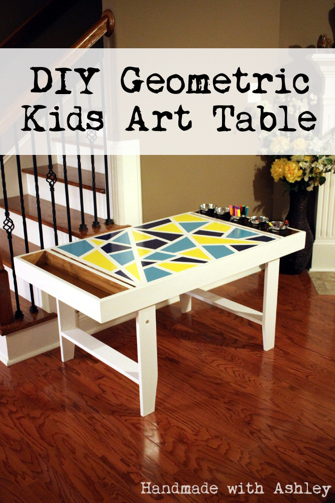 Diy Kids Art Table
 DIY Geometric Kids Art Table – September Fab Furniture