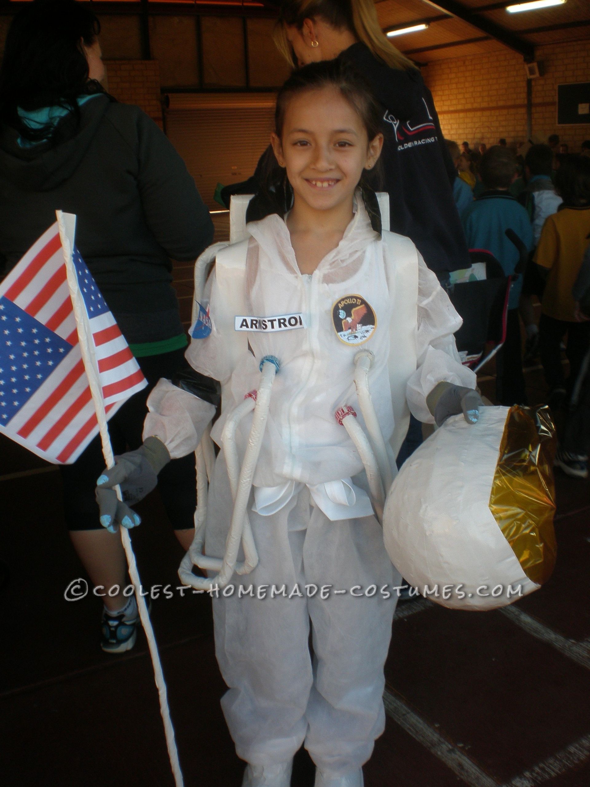 DIY Kids Astronaut Costume
 Homemade Astronaut Costume in Honor of Neil Armstrong