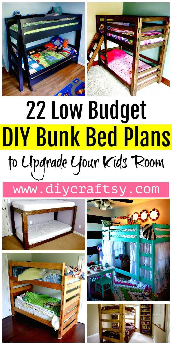 DIY Kids Bed Plans
 22 Low Bud DIY Bunk Bed Plans to Upgrade Your Kids Room
