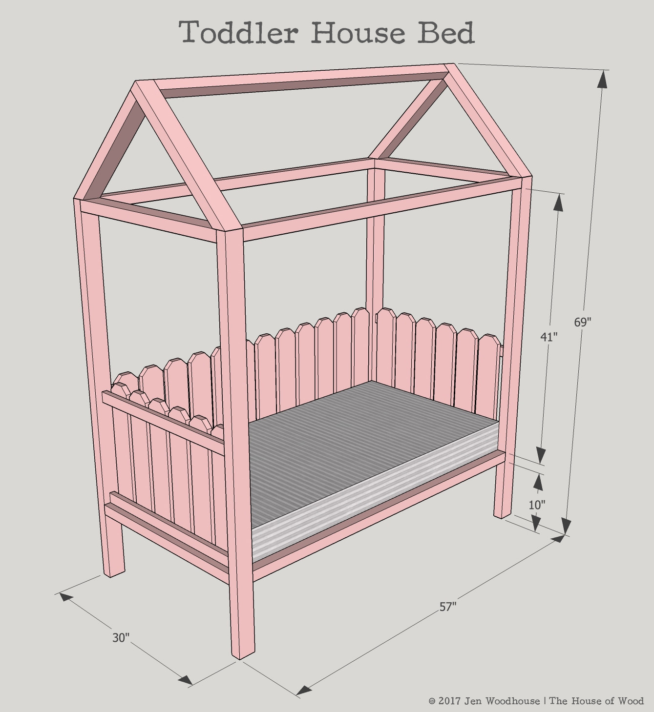 DIY Kids Bed Plans
 DIY Toddler House Bed