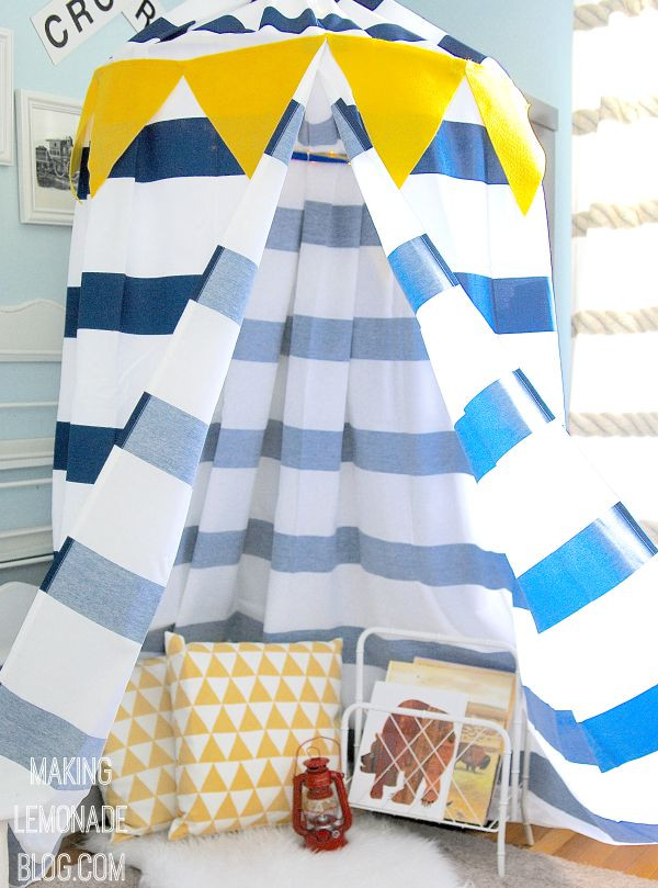Diy Kids Canopy
 Make a DIY No Sew Kids Play Canopy Tent… in an hour