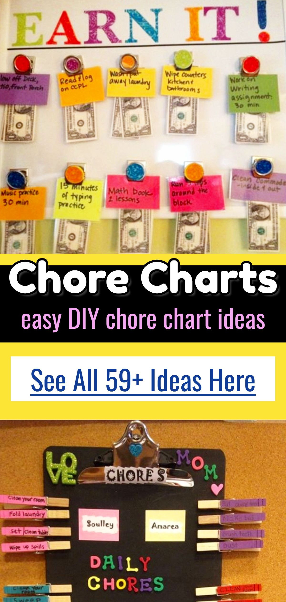 DIY Kids Chore Chart
 Chore Chart Ideas Easy DIY Chore Board Ideas For Kids