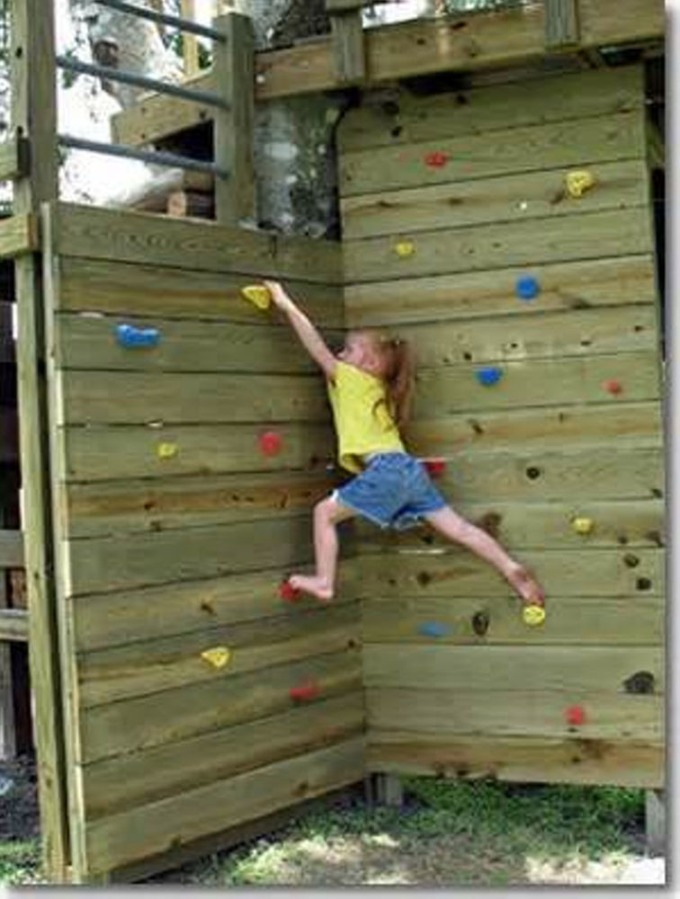 DIY Kids Climbing Wall
 x10 Screw on Green posite Sand Grip Rock Wall Climbing