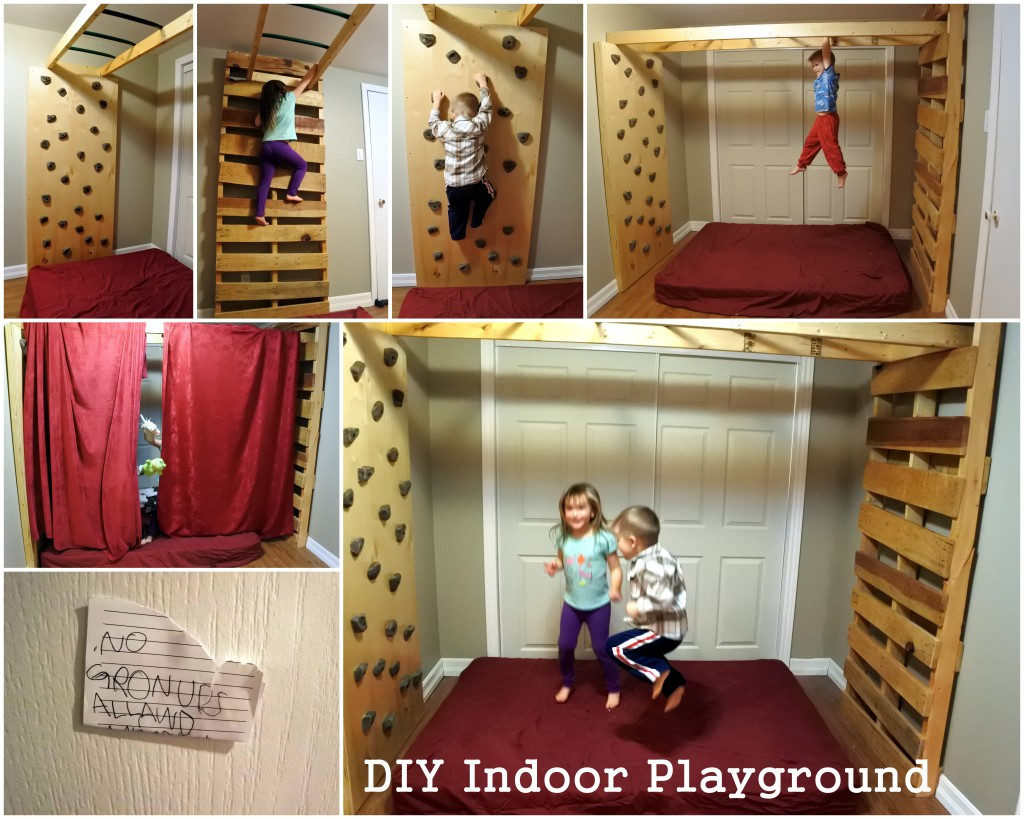 DIY Kids Climbing Wall
 Indoor Climbing Space