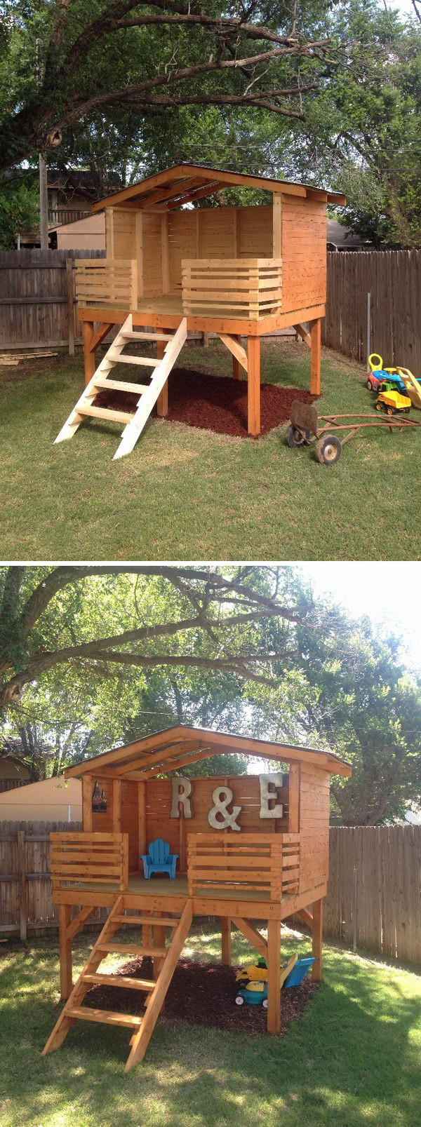 DIY Kids Fort
 Awesome Outdoor Playhouses For Kids Sponge Kids