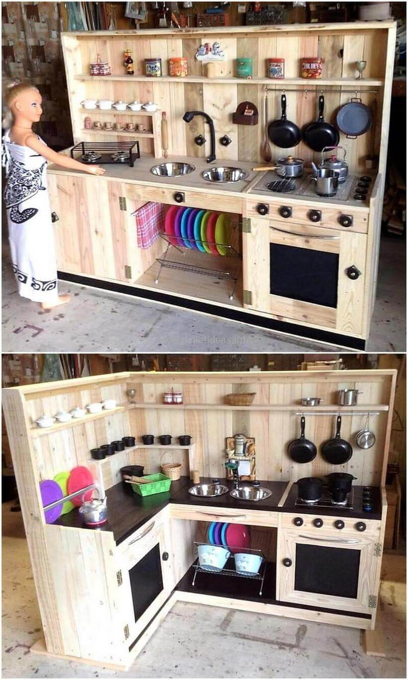 DIY Kids Kitchen
 70 Inspirational DIY Ideas for Kids Pallet Mud Kitchens