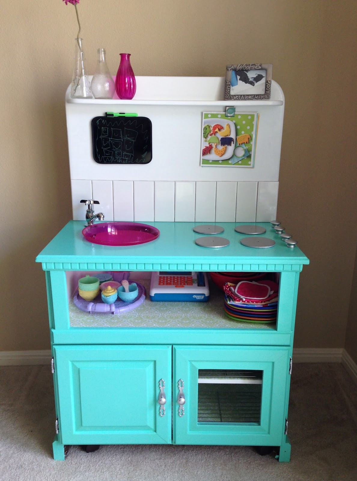 DIY Kids Kitchen
 Probably THAT Mom Finally The DIY play kitchen is done