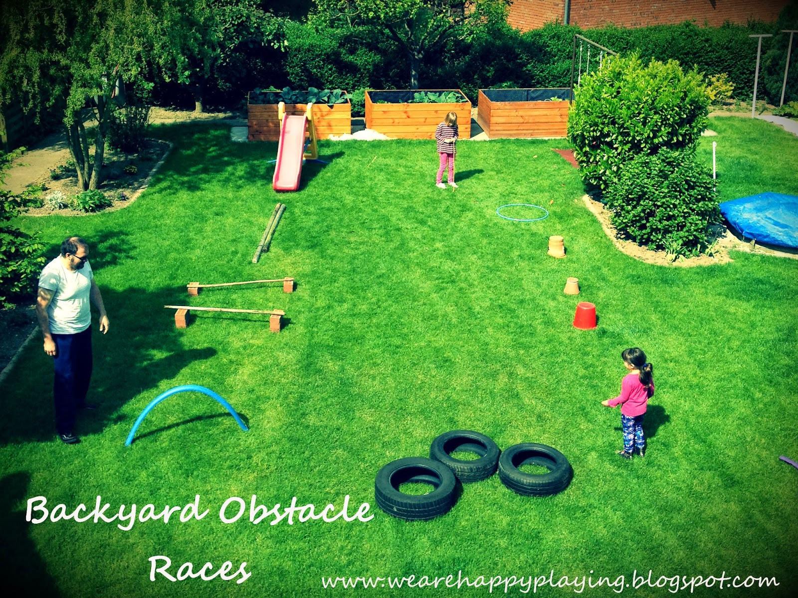 Diy Kids Obstacle Course
 We are Happy Playing DIY Backyard obstacle races without