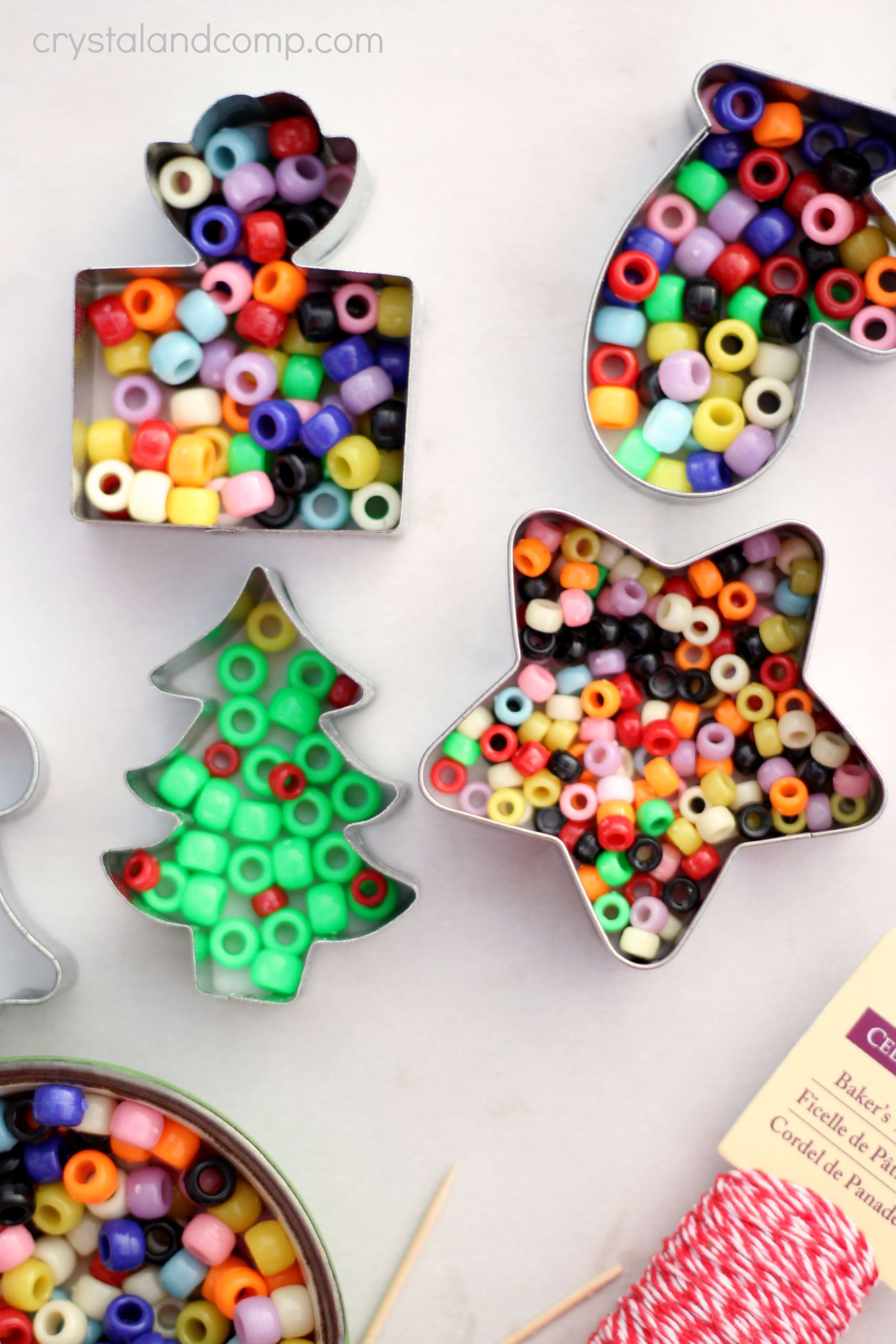 DIY Kids Ornaments
 Handmade Beaded Christmas Ornaments