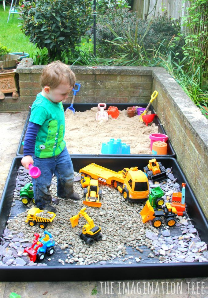 DIY Kids Outdoor Play Area
 DIY Sand Box and Gravel Pit