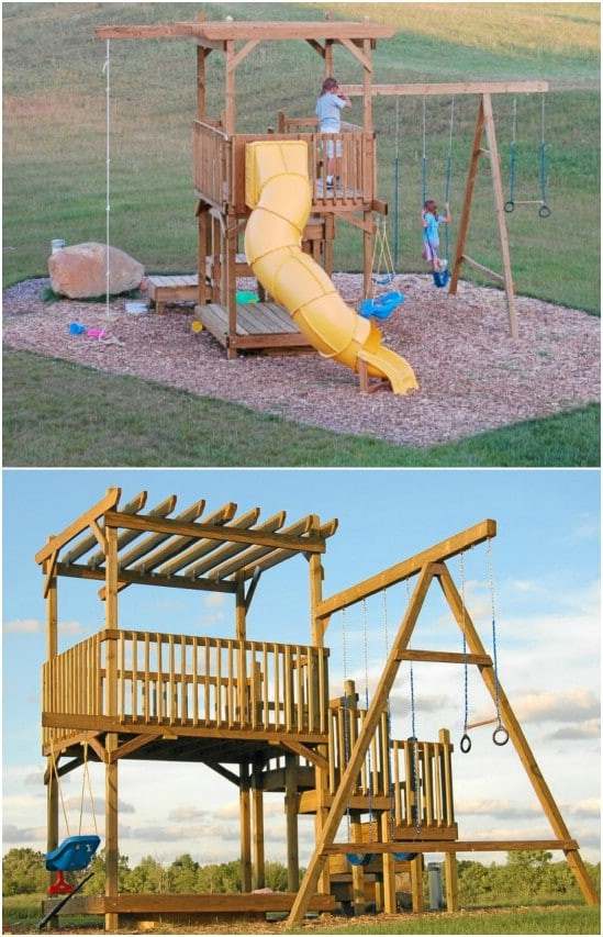 DIY Kids Playset
 26 DIY Swings That Turn Your Backyard Into A Playground
