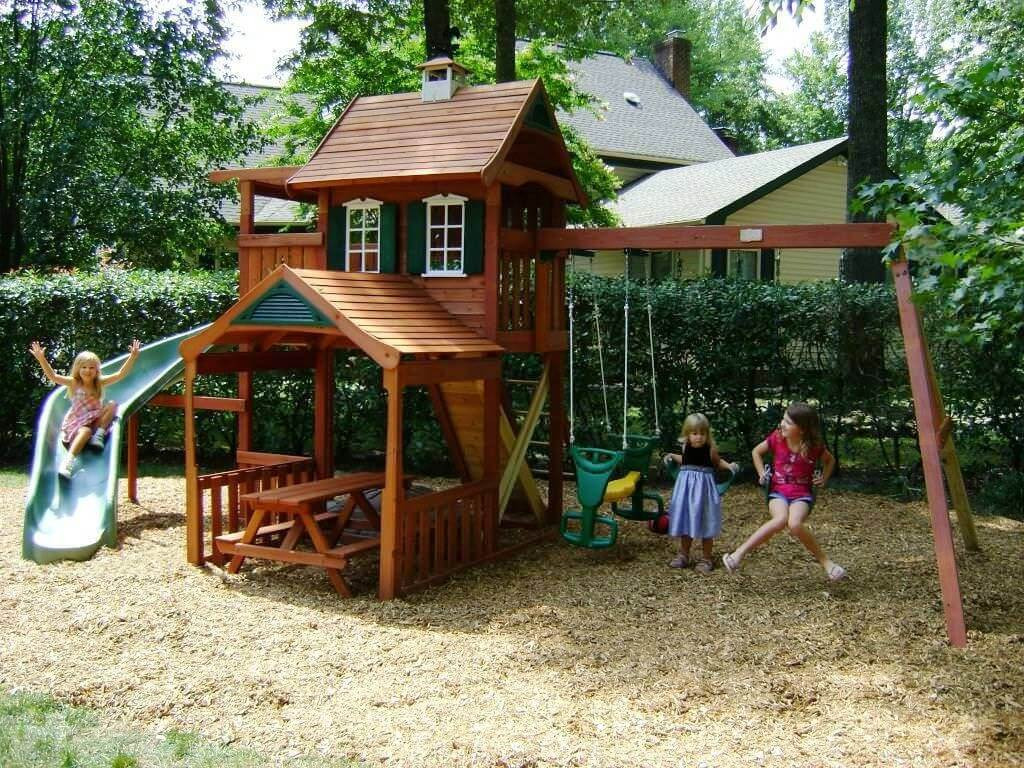 DIY Kids Playset
 Best 35 Kids Home Playground Ideas AllstateLogHomes