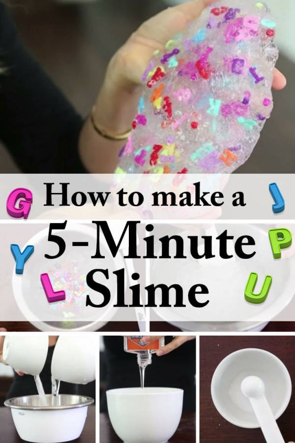 DIY Kids Slime
 Homemade 5 Minute DIY Slime Entertain Your Kids for Hours