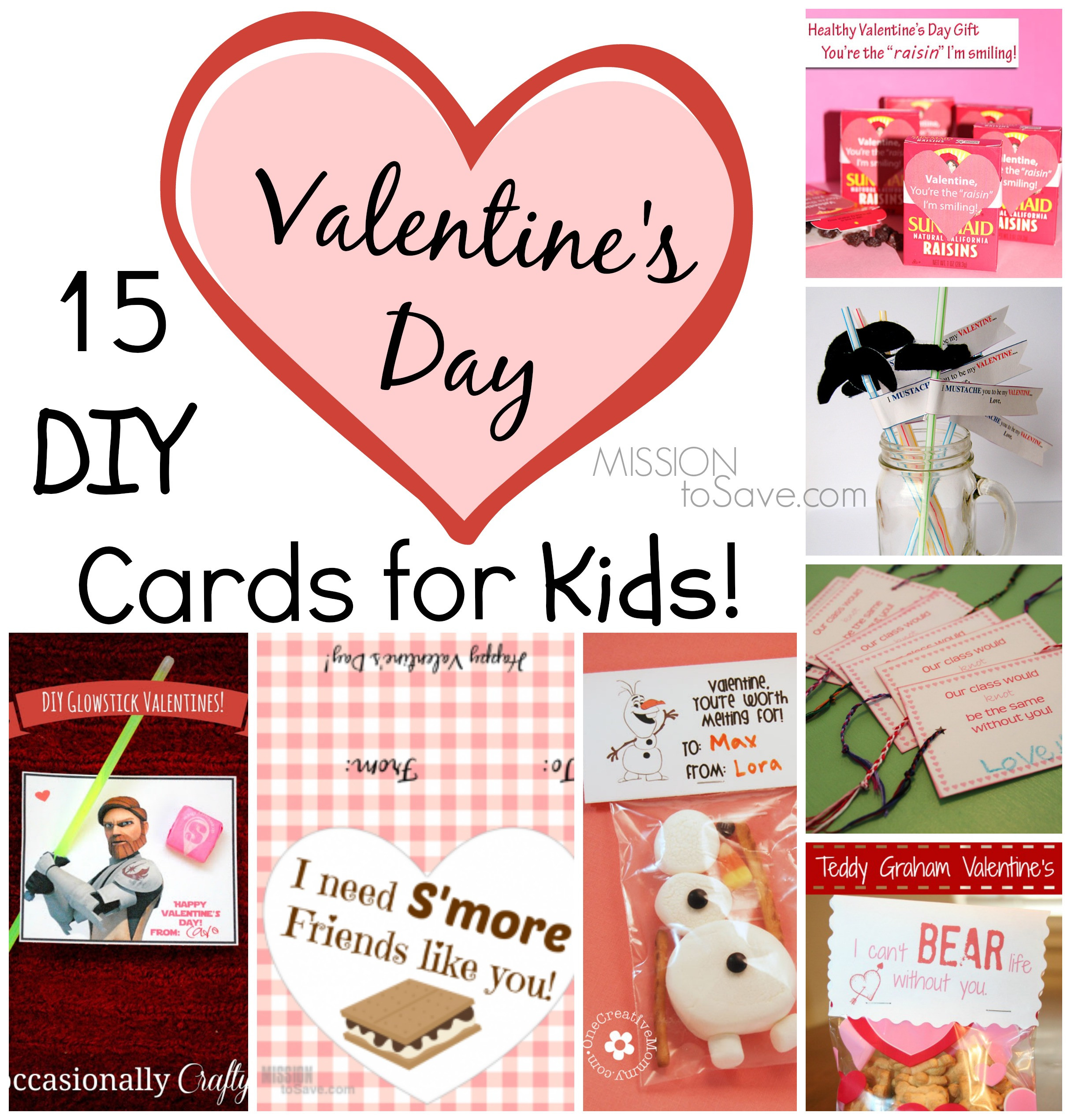 DIY Kids Valentine Cards
 15 DIY Valentine Day Cards for Kids Mission to Save