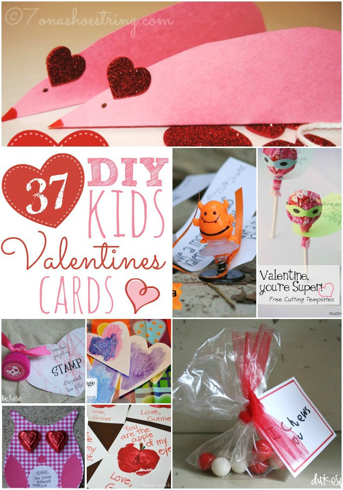 DIY Kids Valentine Cards
 37 DIY Kids Valentine Cards