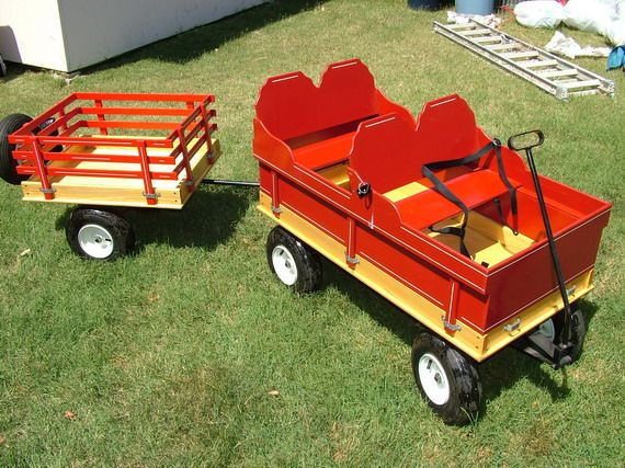 DIY Kids Wagon
 HUGE Kids Wagon and Matching Trailer for sale picture