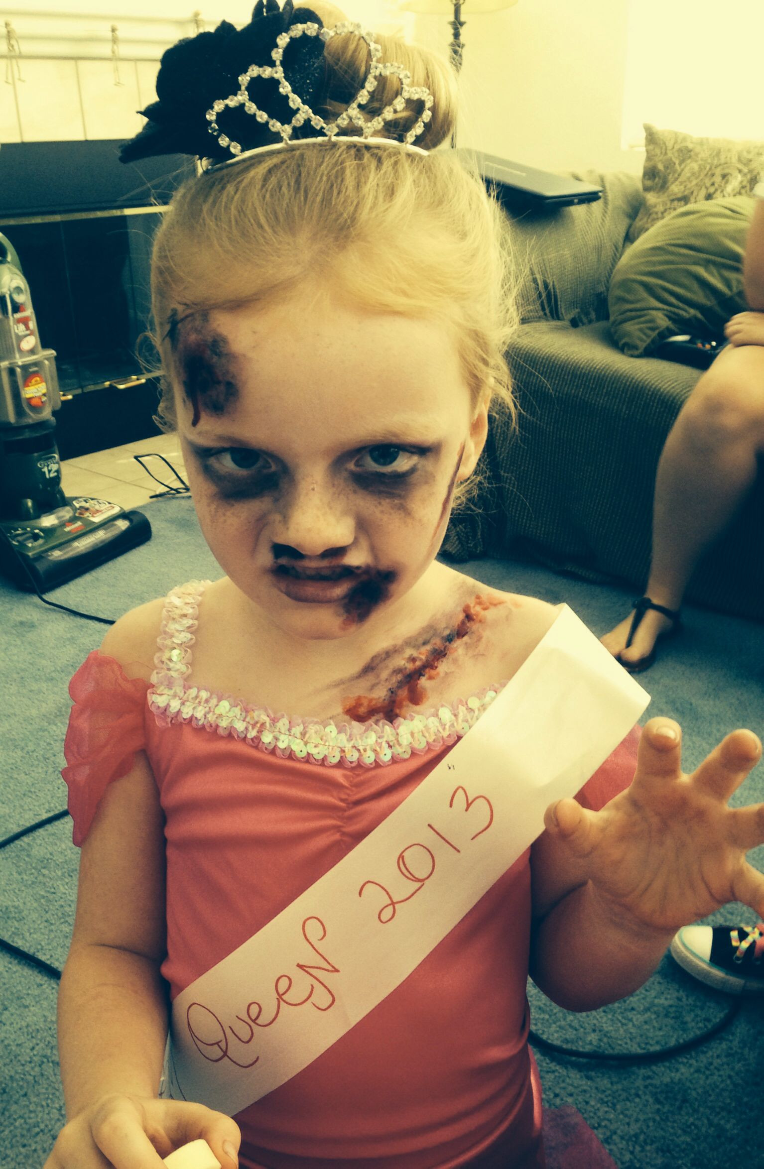 DIY Kids Zombie Costume
 Kids zombie prom queen costume