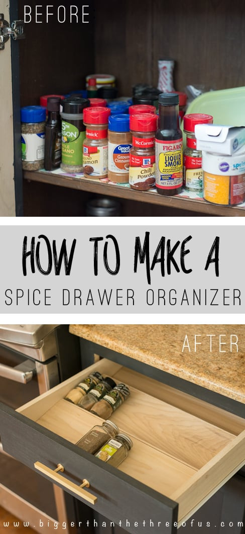 Diy Kitchen Cabinet Organizer
 Get Organized with this DIY Spice Drawer Organizer