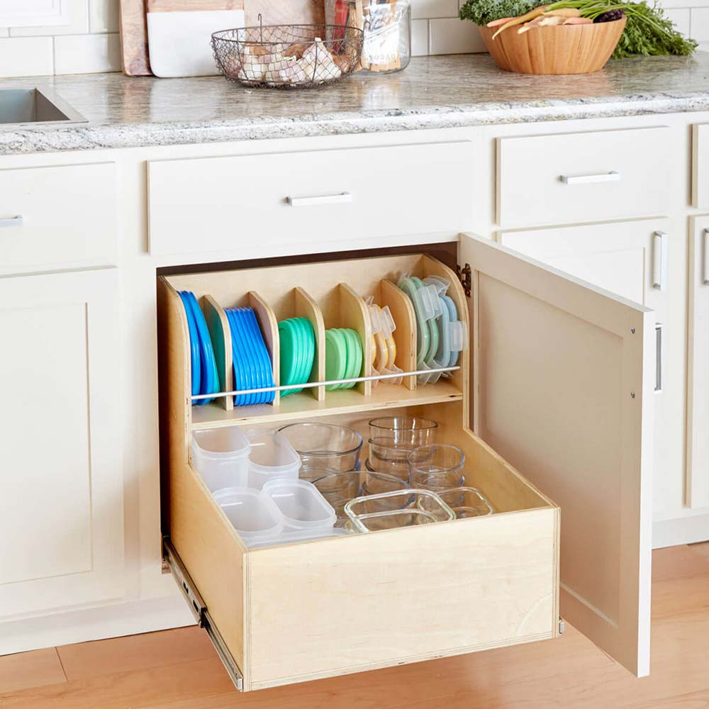 Diy Kitchen Cabinet Organizer
 Make Your Own Tupperware Organizer • The Bud Decorator