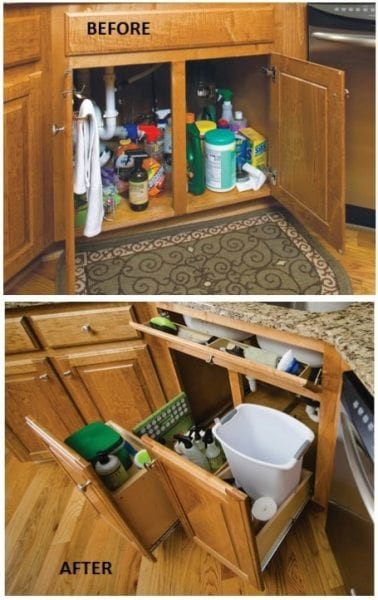 DIY Kitchen Cabinet Organizers
 Remodelaholic