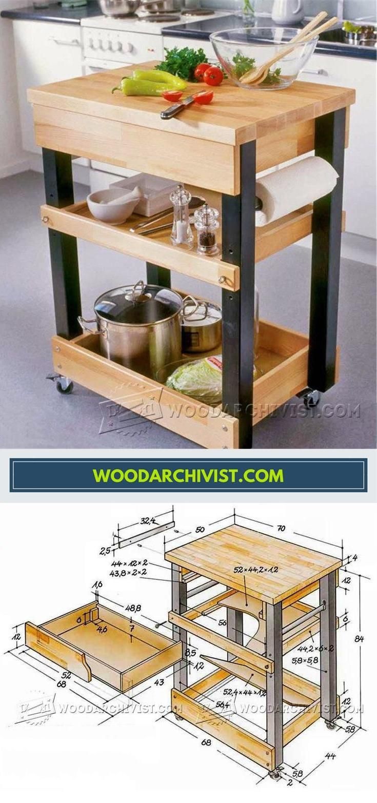 DIY Kitchen Cart Plans
 Kitchen Cart Plans With images