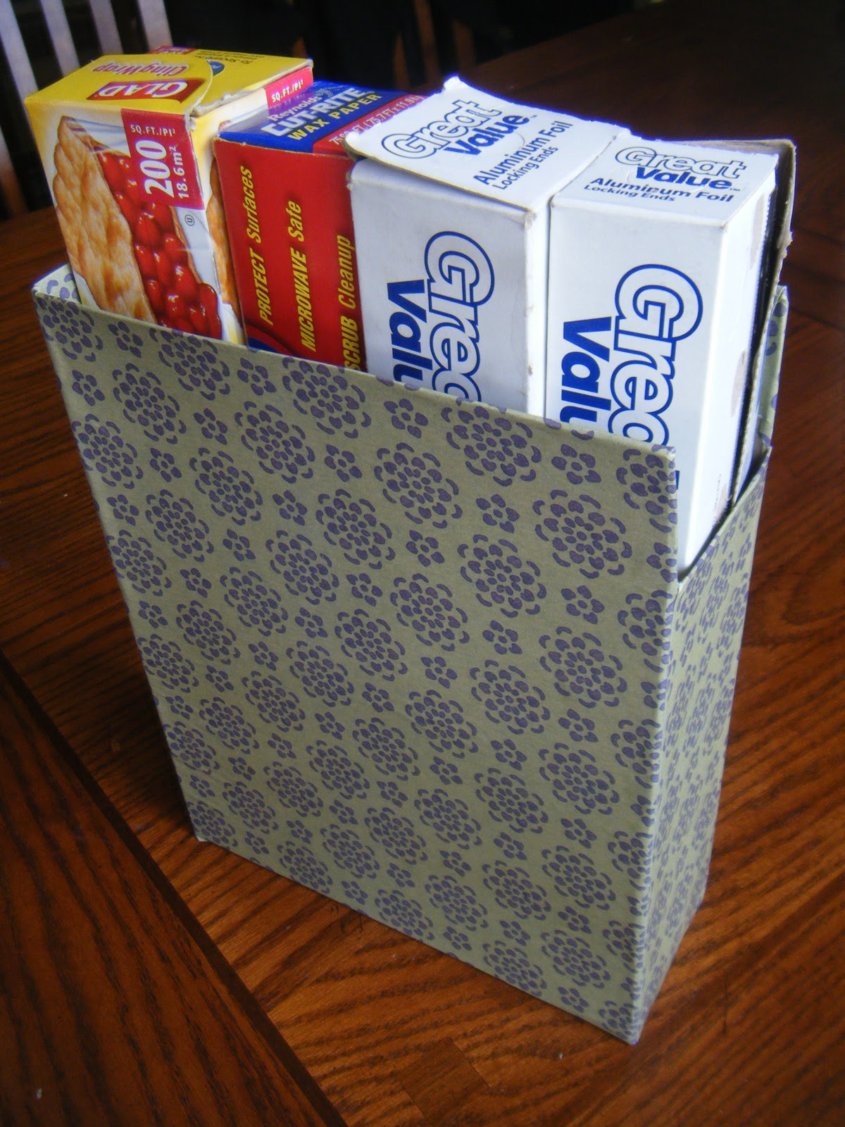 DIY Kitchen Wrap Organizer
 Cheerful Heart Mom DIY Magazine Holder or Kitchen Wraps