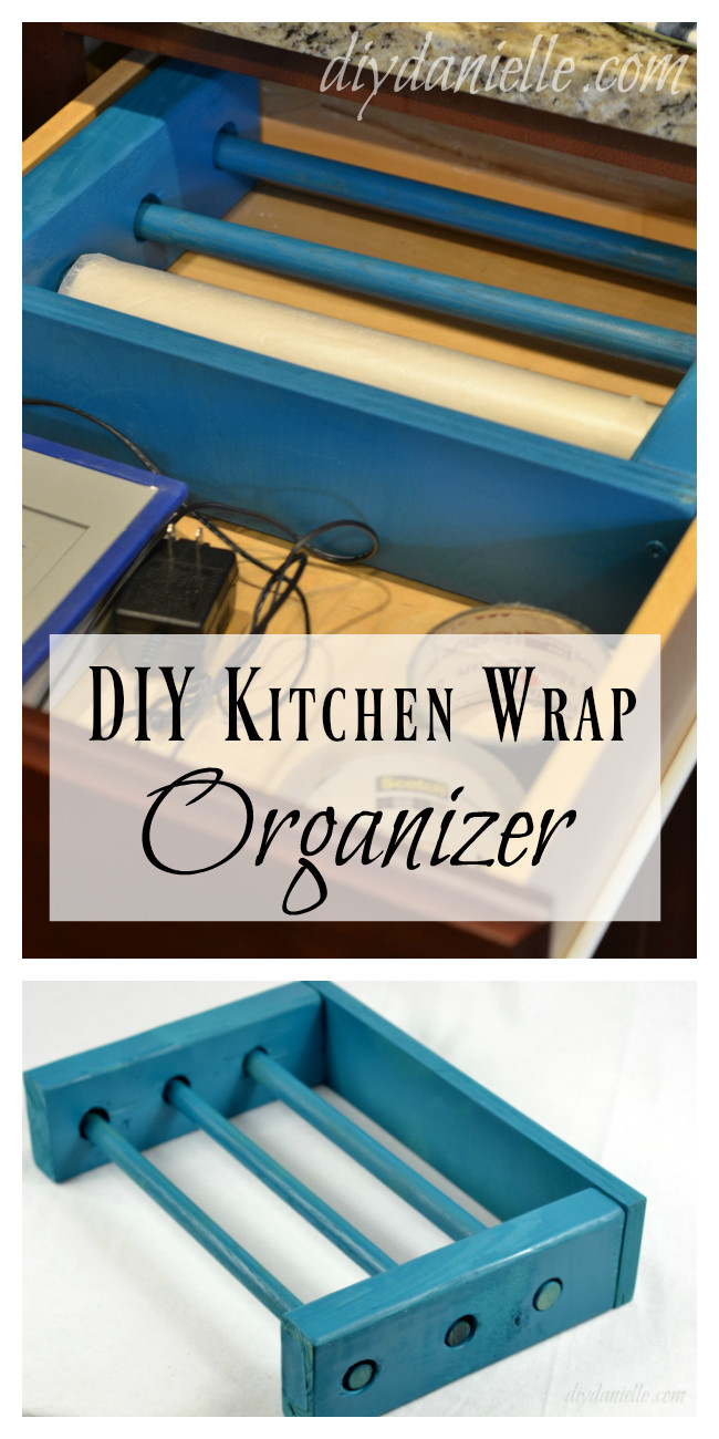 DIY Kitchen Wrap Organizer
 DIY Drawer Organizer for Plastic Wrap Aluminum Foil and