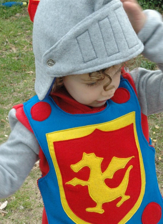 DIY Knight Costume
 Fleece Knight Helmet with Movable Face Guard by