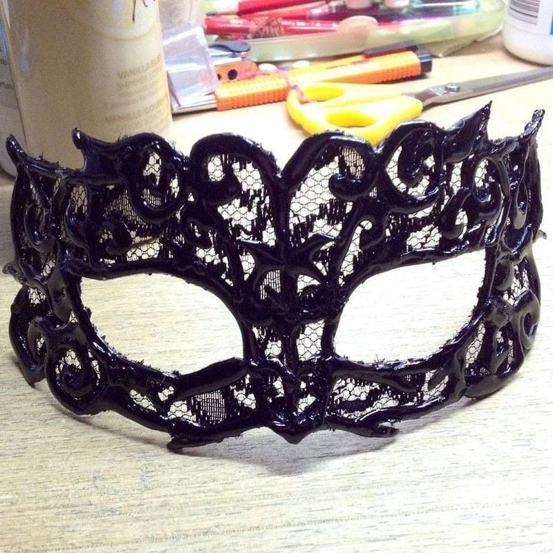 DIY Lace Mask
 Diy Lace Masquerade Mask Using Hot Glue · How To Make A