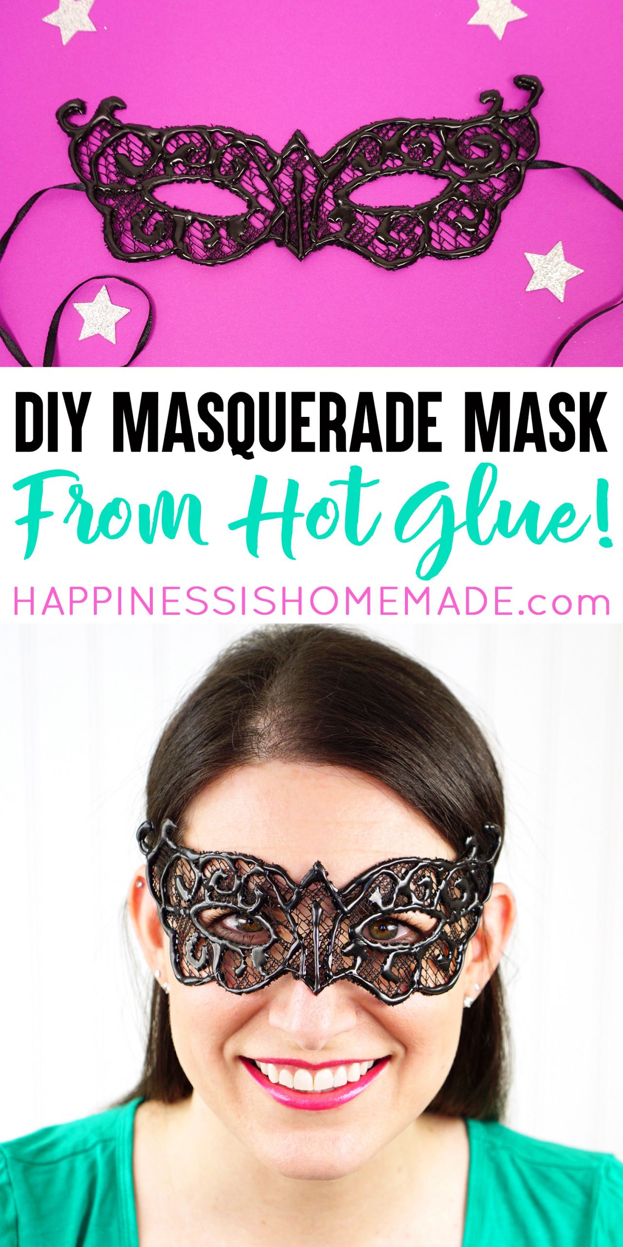 DIY Lace Masquerade Mask
 Easy DIY Lace Masquerade Mask from Hot Glue Happiness is
