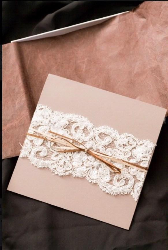 DIY Lace Wedding Invitations
 DIY Lace Wedding Invitation ♥ Cheap Wedding Invitation