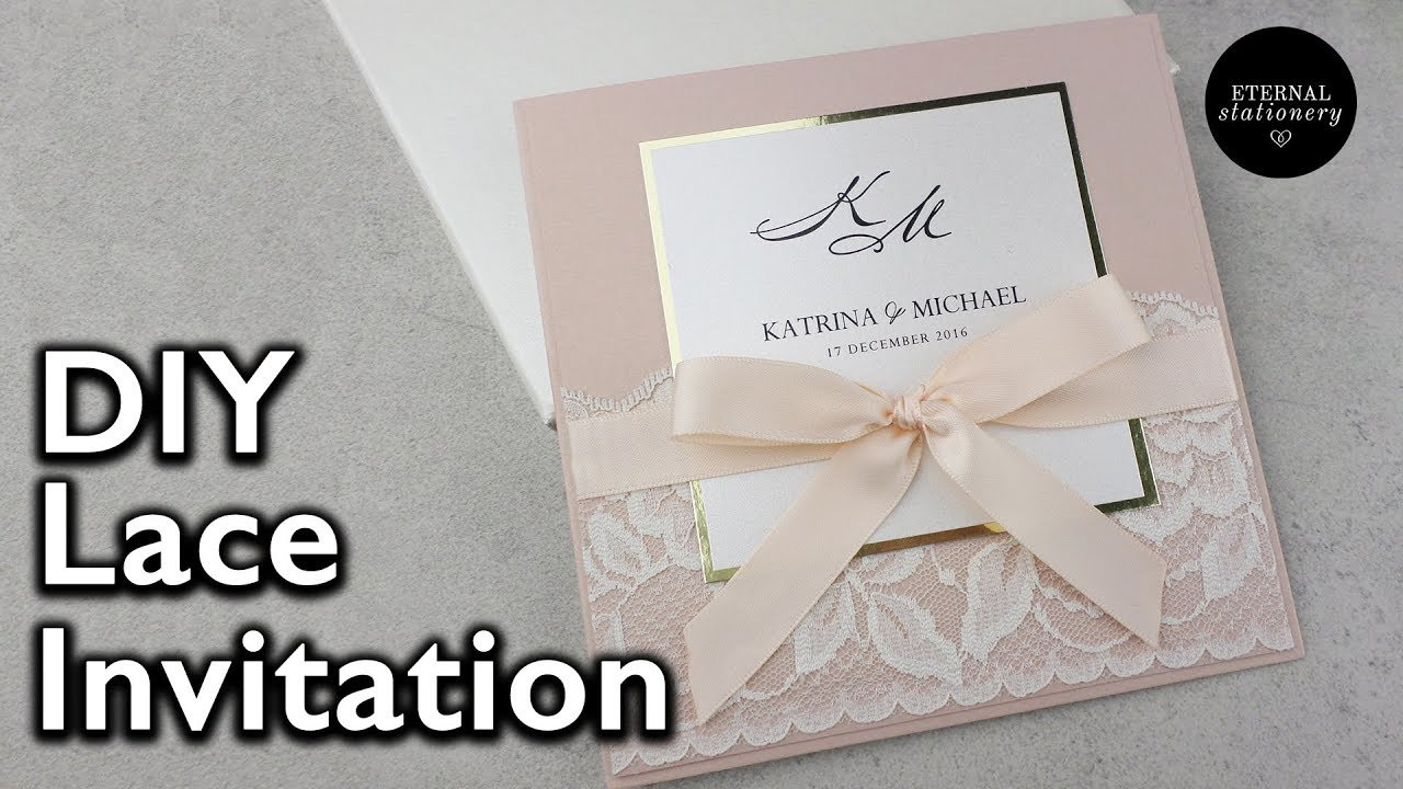 DIY Lace Wedding Invitations
 Elegant Lace Invitation